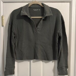 Abercrombie Waffle Knit Cropped Henley